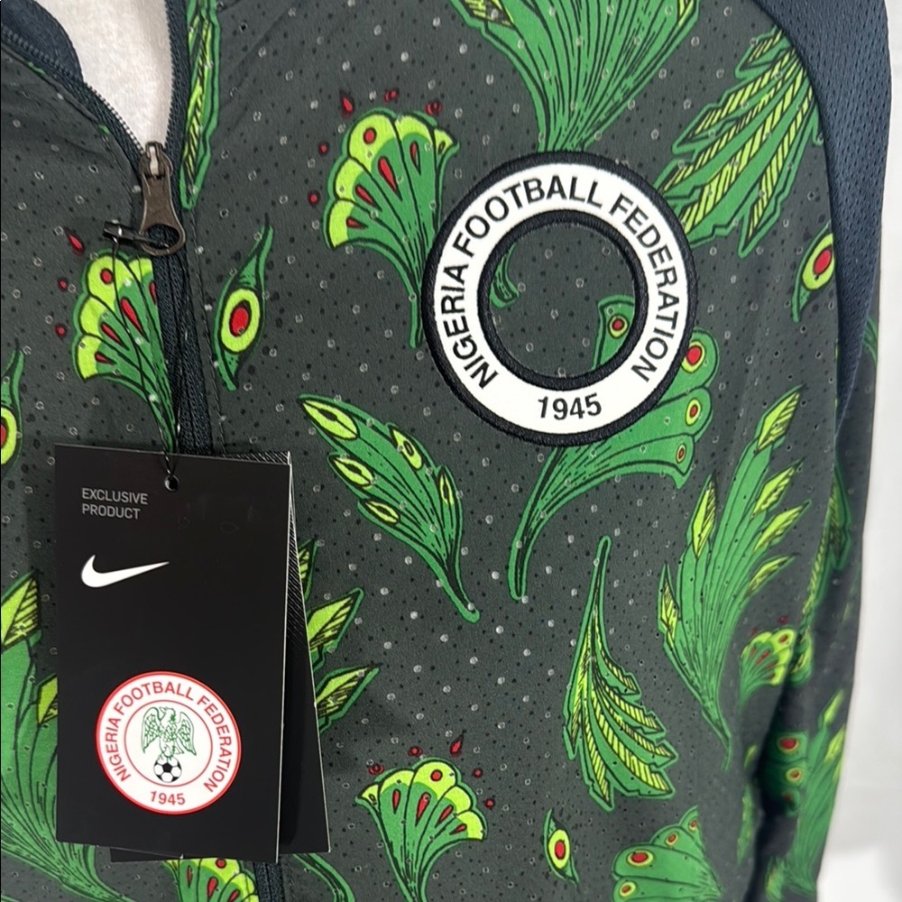 Nike Women’s Nigeria Naija Cropped Dry-Fit Soccer Jacket – Green/Black – Size Sm - Picture 4 of 12